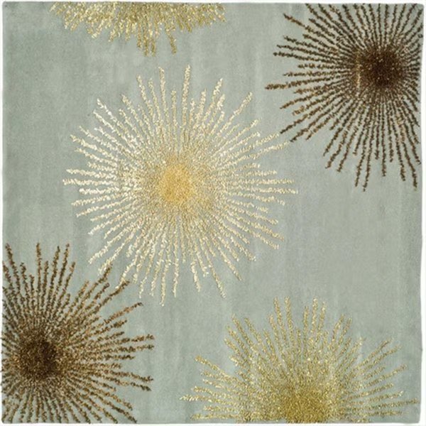 8 x 8 ft. Round Contemporary Soho Light Blue and Multi Color Hand Tufted Rug, Safavieh, Mfr#: SOH712C-8R